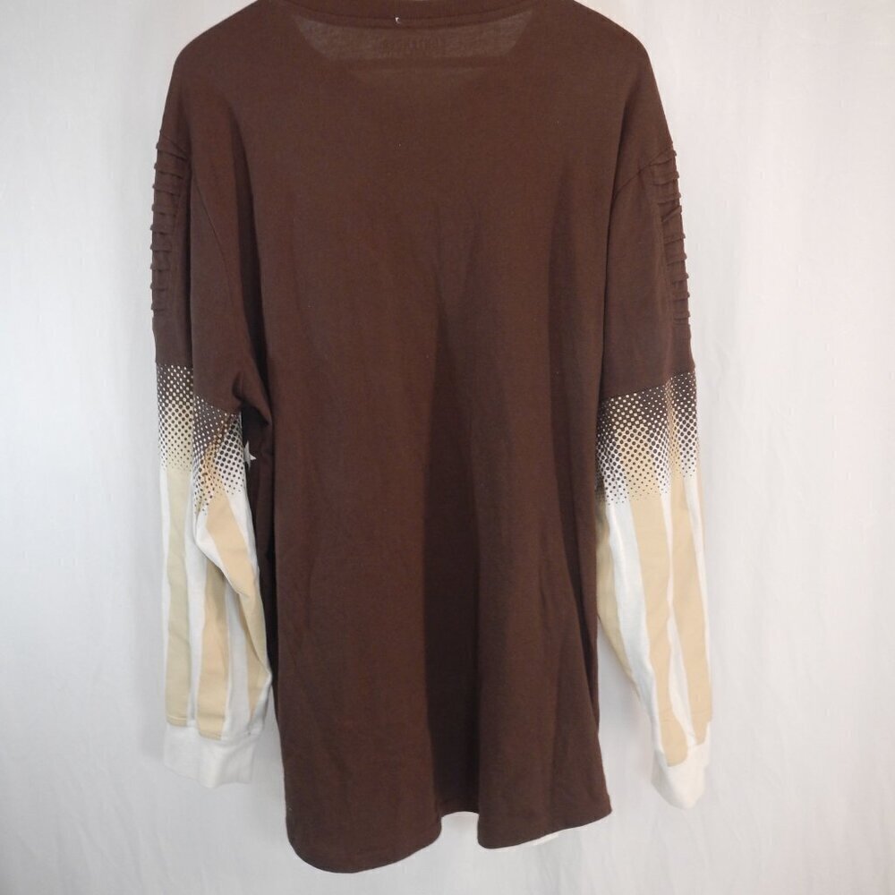 Contender MCMLXXXVIII USA Graphic Long Sleeve Shirt Brown Size 3XL - Picture 2 of 10